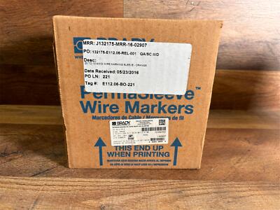 Brady PS-187-2-OR-S  Orange 500CT Permasleeve PS Wire Marking Sleeves 2''X.335''