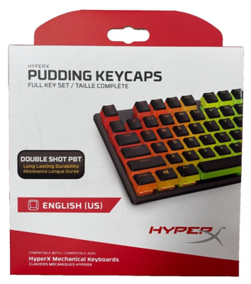 HyperX Pudding Keycaps - Full Key Set - PBT - Black (US Layout) 4P5P4AA#ABA