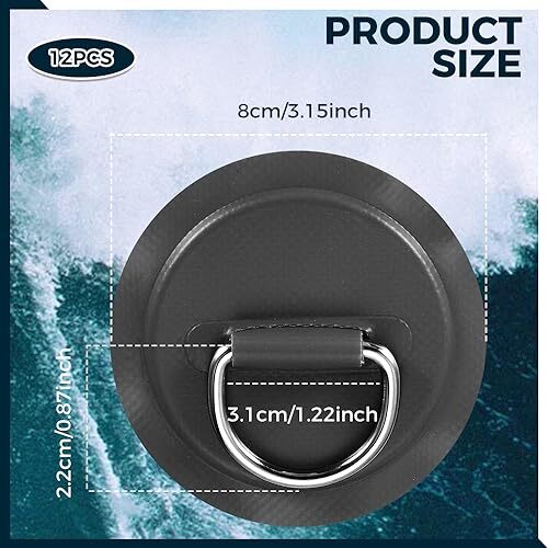 12PCS D-Ring PVC Patch for Inflatable Boat Raft Dinghy Kayak Canoe ...