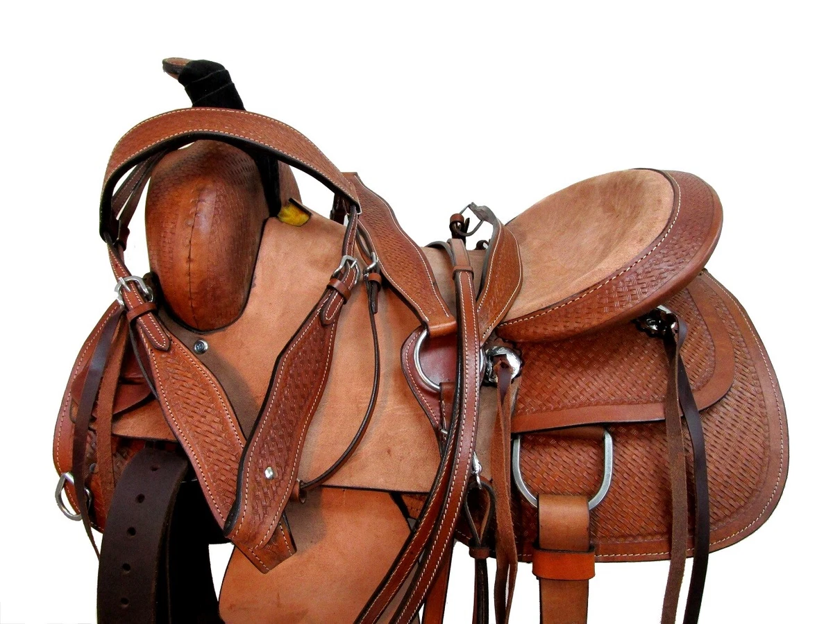 Selle Western Pleasure / Trail En Cuir Sur Mesure - Taille 17" Disponible (14" à 18")