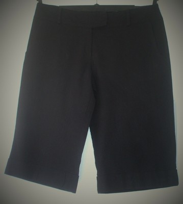 Smart ladies black knee-length linen 