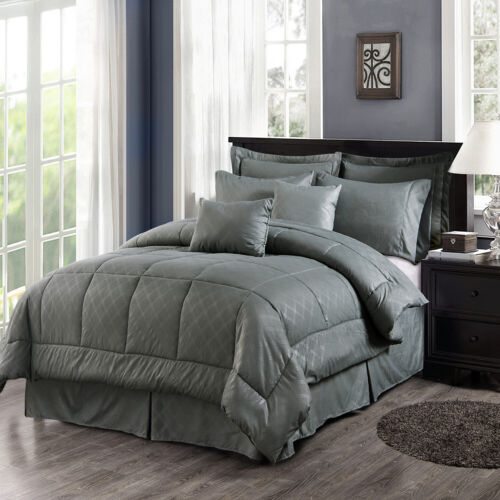 Bedding Comforter Sets Queen King Cal King Comforter Bed in A Bag - Afbeelding 1 van 42