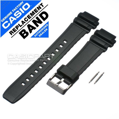 Genuine Casio Watch Band Marine Gear AMW710-1AV AMW-710 Black Strap Spring  Rods 840596082529 | eBay