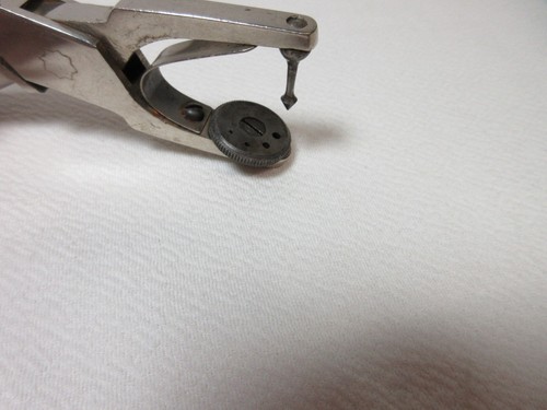 VINTAGE WATCHMAKER PUNCH PLIER CLOCKMAKER JEWELER BENCH REPAIR TOOL #35 - Picture 5 of 8