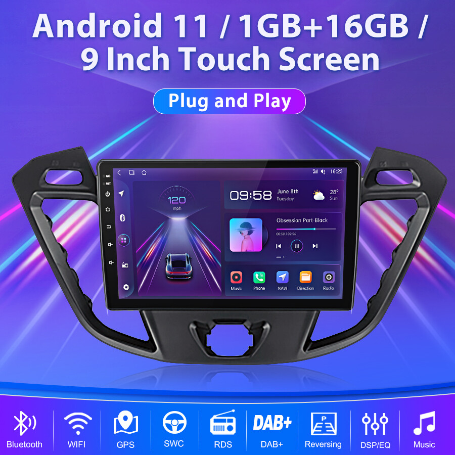 DAB+ For Ford Transit Custom SWC USB Android 12.0 Car GPS Stereo Radio