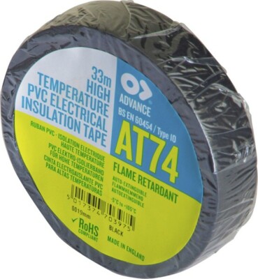 10 x Advance AT74 elektrisches Hochtemperaturband 19 mm x 33 m PVC 0,15 mm - EPT74