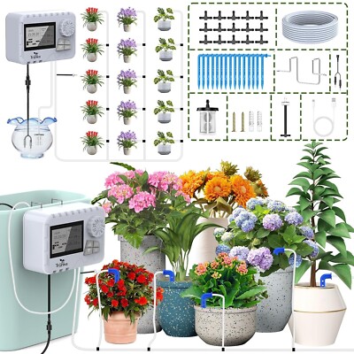 Automatic Indoor Plant Watering System Kit, Customizable Timer USB Power system