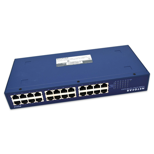 New 24 Port 100MB RJ45 NetGear Unmanaged 1U IPMI ProSafe JFS524 Ethernet Switch - Picture 4 of 5