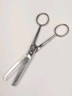 Vtg Solwa Solingen #25 Double Teeth Hair Trimming Thinning Scissors German Made