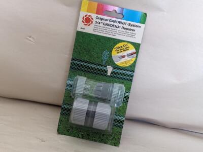 Original Gardena System 3/4'' Watertight Repairer for Garden Hose 6933