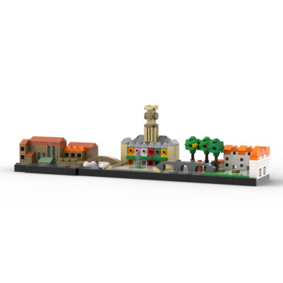 MOC: Brugge Architecture Skyline City of Love Model 393 Pieces Free Shipping