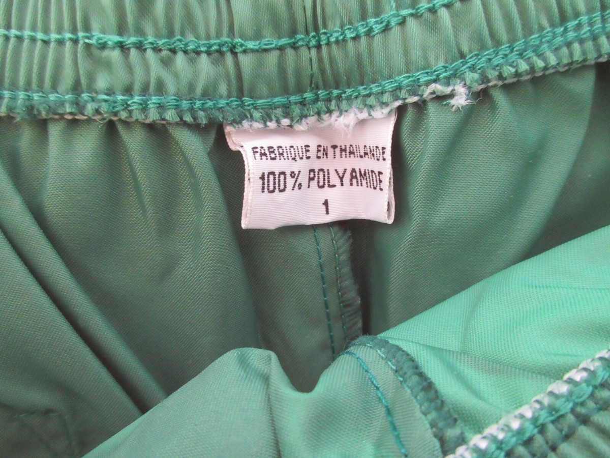 Short Nylon Épais Vintage Années 80 - Blanc Brillant Polyamide - Taille S (Neuf Sans étiquettes)