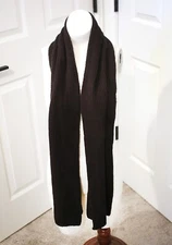 UNISEX ATHLETECH BLACK RIBBED SCARF OS