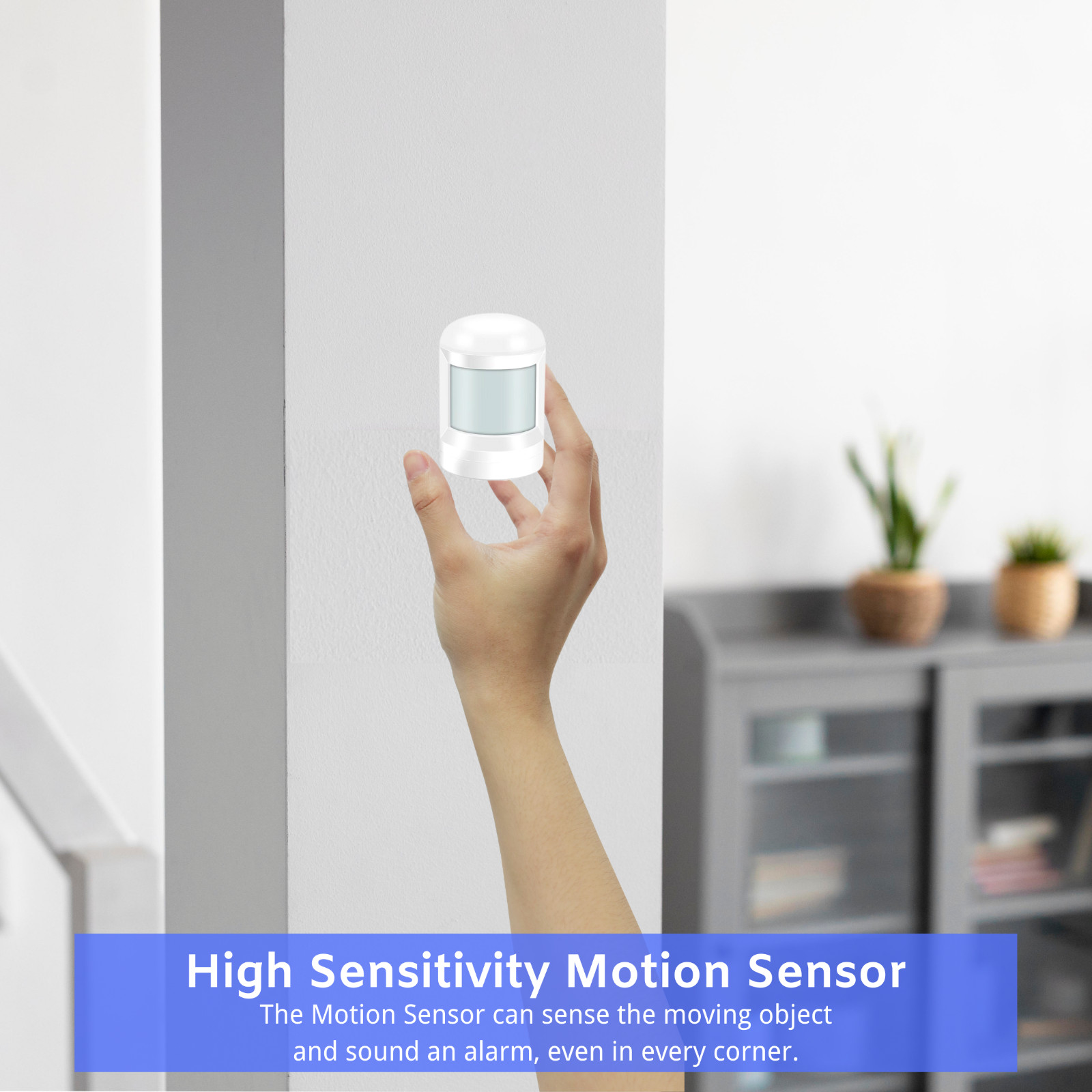 Home Wifi Security System Alarm Kit with App Push DIY No Monthly Fee Wireless 