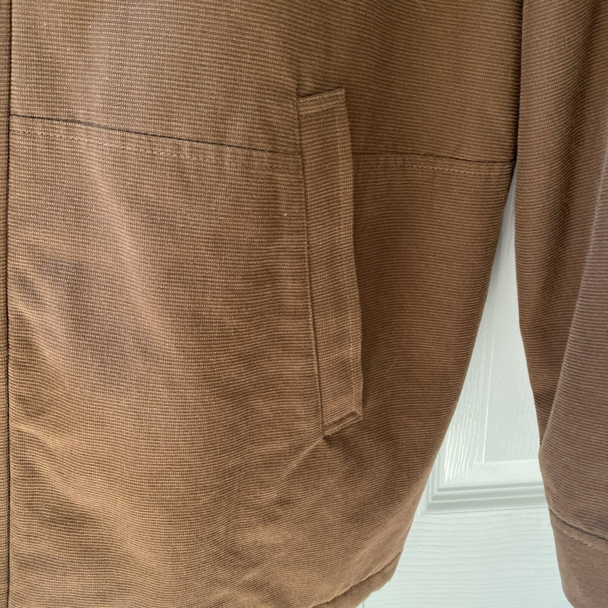 Vintage Handock Men's Brown Zipper Button Jacket Made In Vintage Handock Men's Brown Zipper Button Jacket Made In