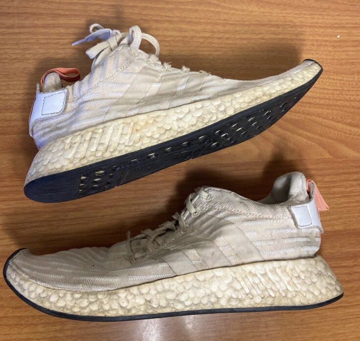 Adidas Originals NMD R2 Linen White Beige Women s Size 9 Sneakers