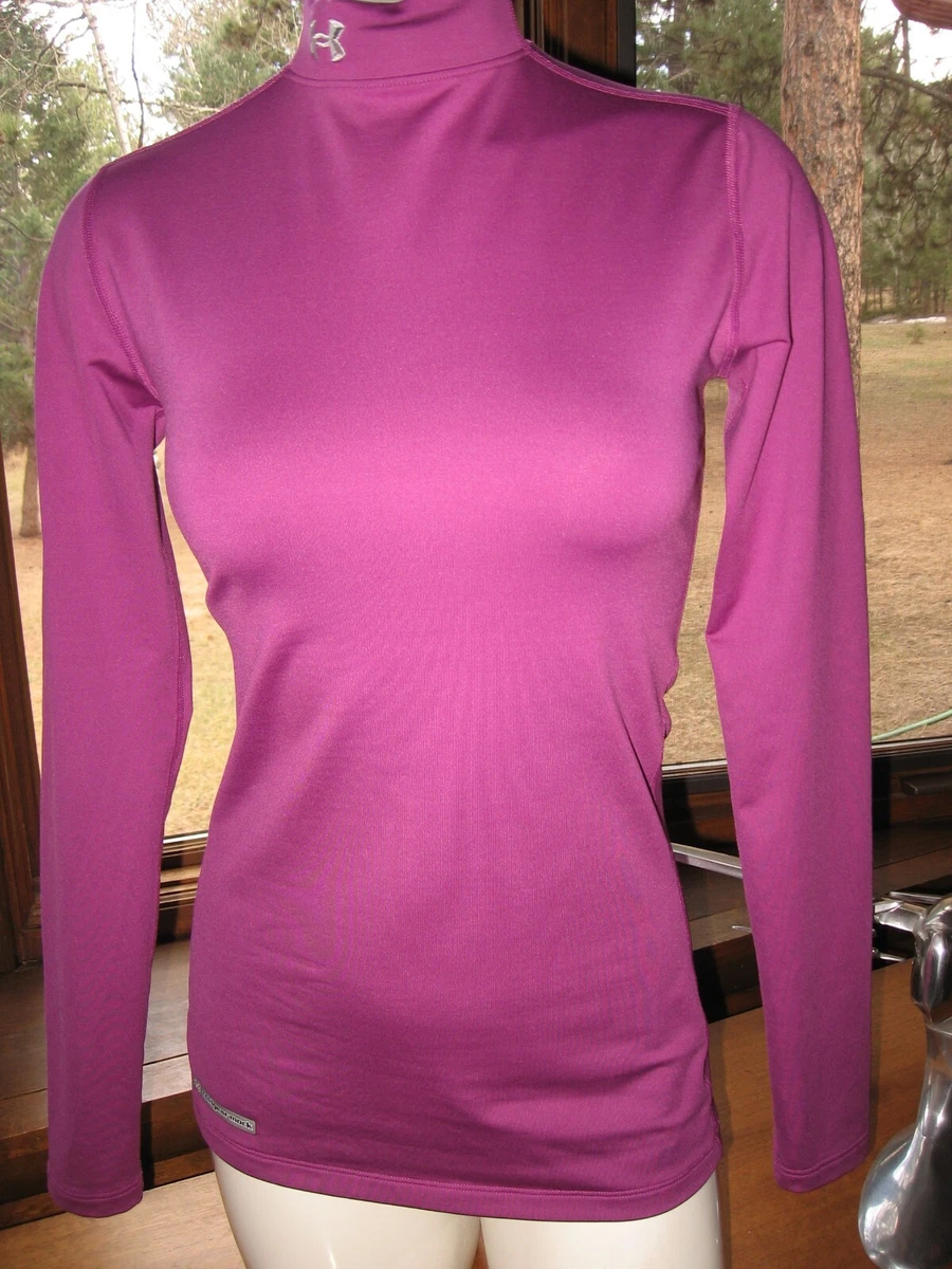 Under Armour Coldgear Mock Turtleneck Compression Medium Purple/Magenta  Excellen