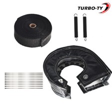 Black T6 Turbo Heat Shield Blanket Cover 2 50ft Exhaust Header Wrap Tape Black T6 Turbo Heat Shield Blanket Cover 2 50ft Exhaust Header Wrap Tape