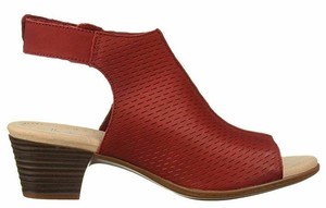 clarks sandals red