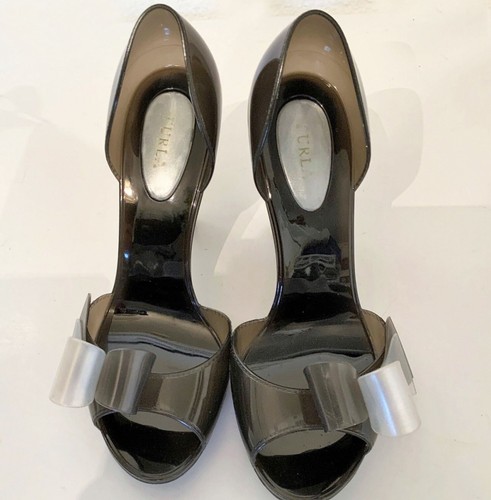 FURLA CANDY JELLY OPEN TOE HEELS W/BOW 39 (8.5-9) - Picture 4 of 7