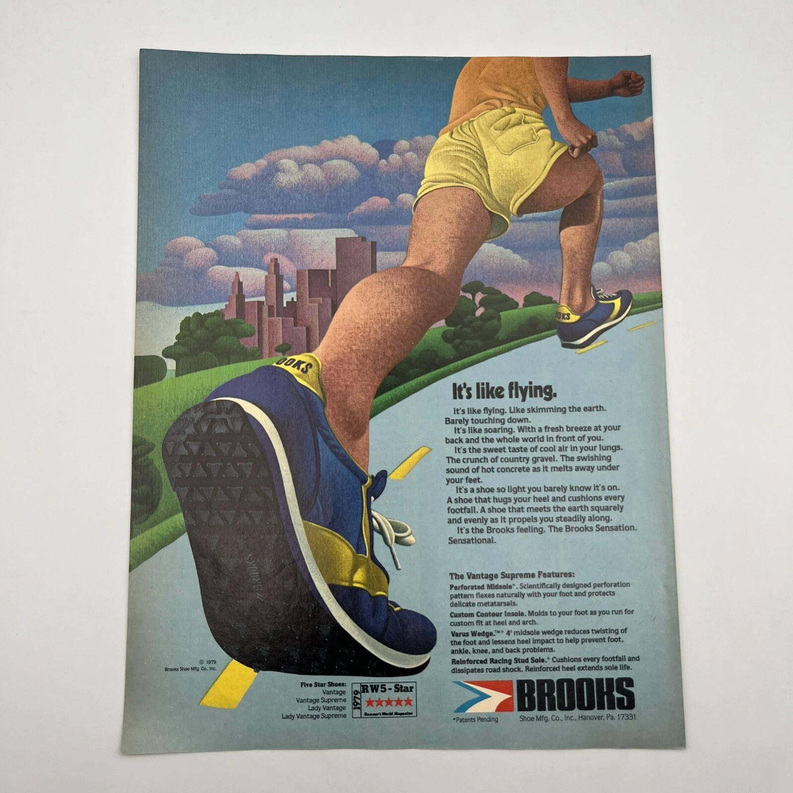 Chaussures de course Brooks Advantage Supreme 1979 vintage publicitaire 8