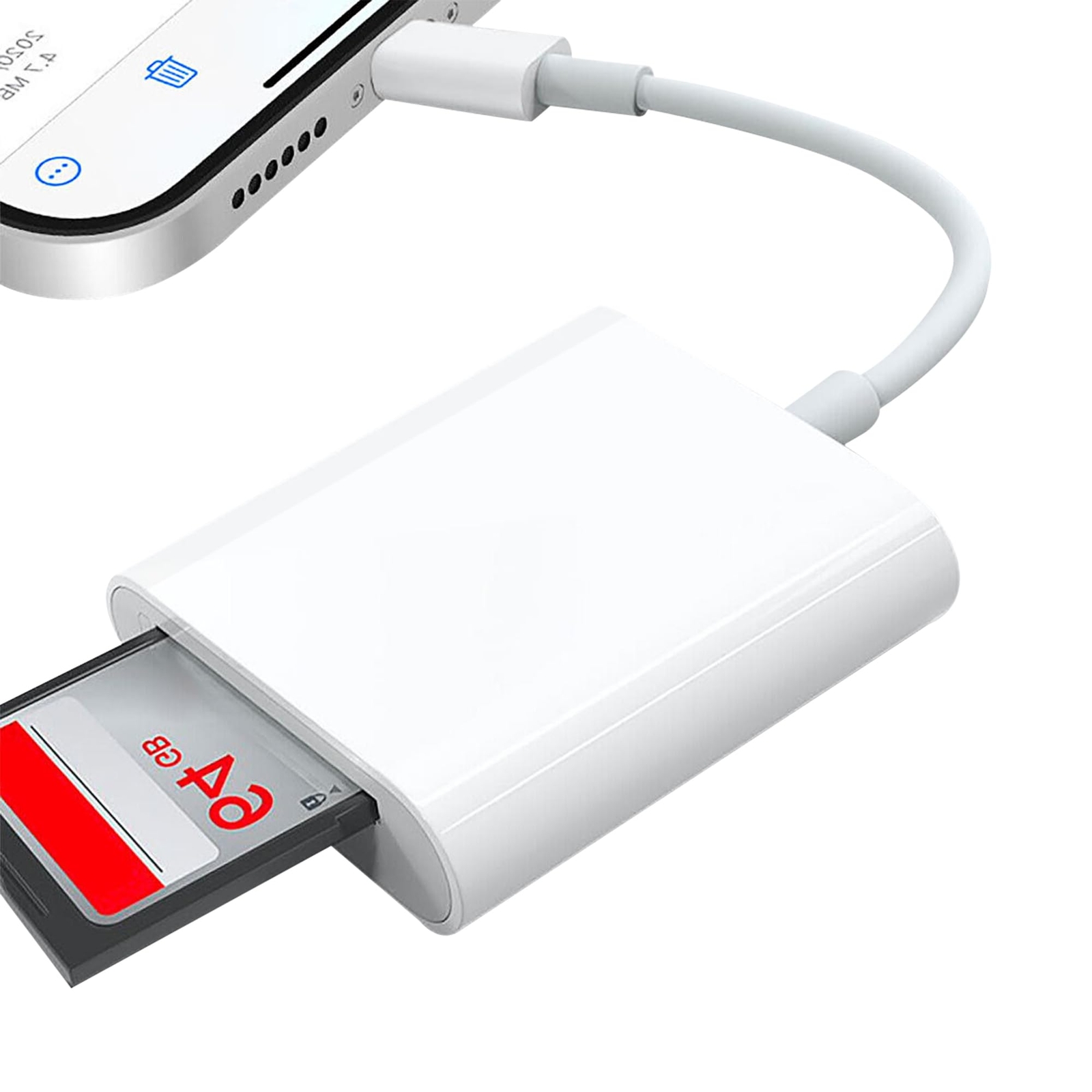 SD Card Reader for iPhone/iPad, Dual USB-C & Lightning Connector Memory SD Ca...