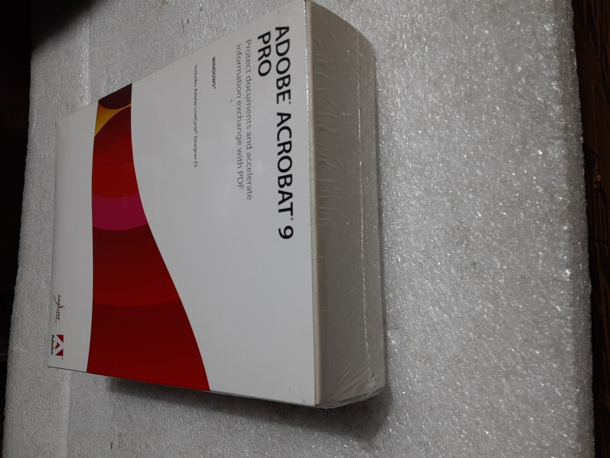 Adobe Acrobat 9 Pro Professional for Windows New Sealed