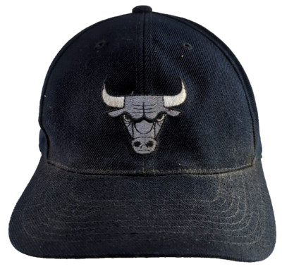 Vintage Chicago Bulls Adult Hat Baseball Cap Adjustable, Kick 10, Black, NBA