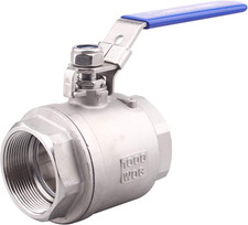 Stainless Steel 304 Ball Valve, 2-Piece Full Port Heavy Duty for WOG with Lockin