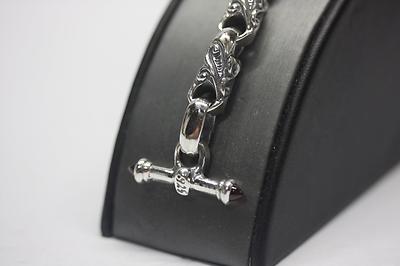 Bill Wall Leather MID-WAVE Red Stone Toggle Clasp Bracelet BWL 925
