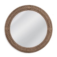 Aero Brown Framed Round Wall Mirror Aero Brown Framed Round Wall Mirror