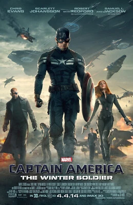 RICH HILL PRODUCTIONS AA0793 Captain America The Winter Soldier Film 2014 Movie Poster 11x17