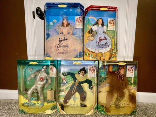 RARE 1995  Barbie " THE WIZARD OF OZ " Complete Set Of 5 Collector Edition Dolls