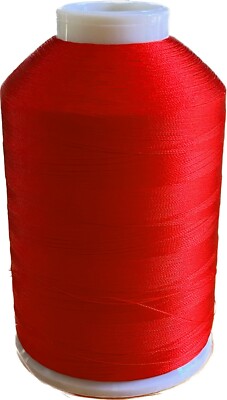 Stickmaschinengarn groß 5.000m Kegel Xmas Weihnachten rot 100% Viskose