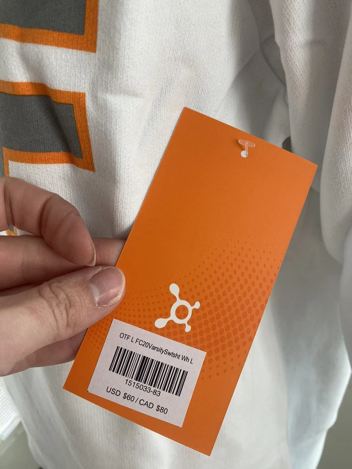 Nuevo Orange Theory Fuera del Hombro Sudadera Universitaria Pequeña Foto 2 de 2