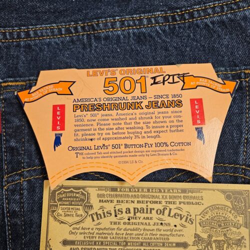 Vintage Levis 501, Deadstock NWT, Jeans Size 42x36 Brand New Made in USA - Picture 5 of 13