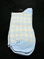 Abigail Womens Crew Socks Size 9-11 b.ella Novelty Colorful Gingham Fashion New