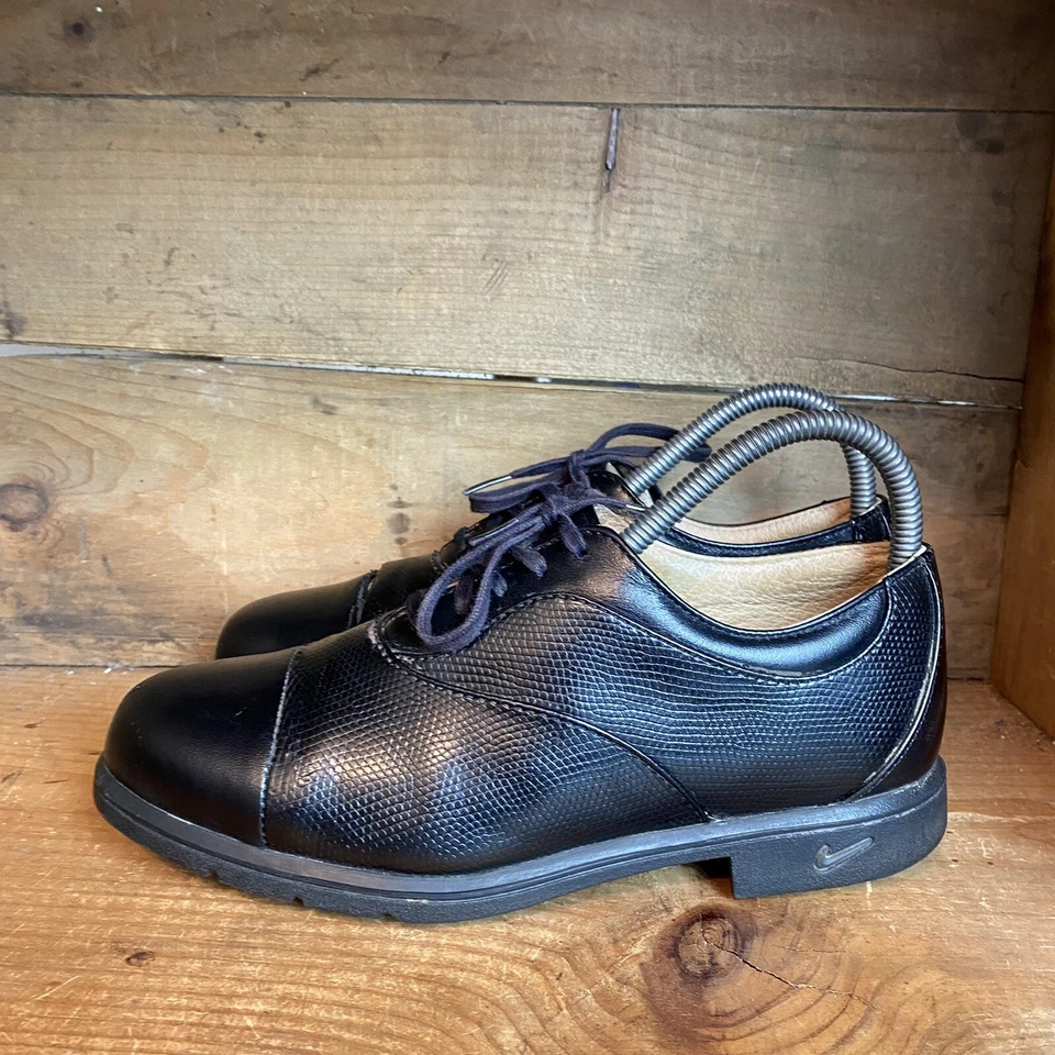 Туфли для гольфа Nike Verdana последние женские 7 черные кожаные повседневные спортивные бутсы - Изображение 2 из 4