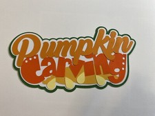 Pumpkin Carving Scrapbooking Layered Die Cut embellishment
