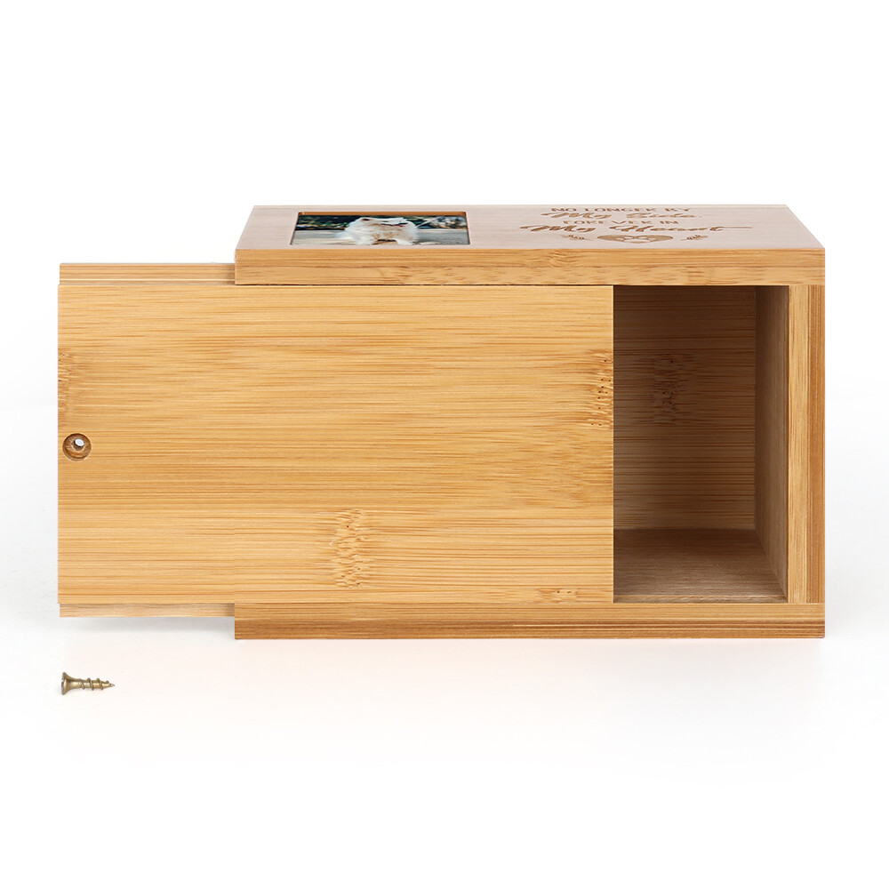 Pet Cremation Urn Wooden Memorial Keepsake Box Cat Dog Burial Box w