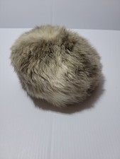 Vintage Womens Ladies Hat White brown faux fur Made in England