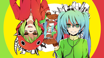 Anime colorful vocaloid hatsune miku megpoid gumi girls Custom Gaming Mat Desk