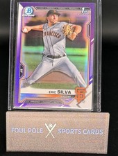 2021 Bowman Draft Chrome Eric Sylvia Purple 107/250 #BDC-162