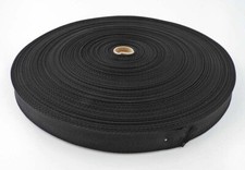 1" BLACK HERRINGBONE PP webbing 100 yard roll for binding, edging, trim, web