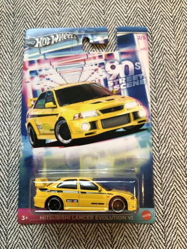Hot Wheels Silver Series Mitsubishi Lancer Evo Yellow 90’s Street Scene ...