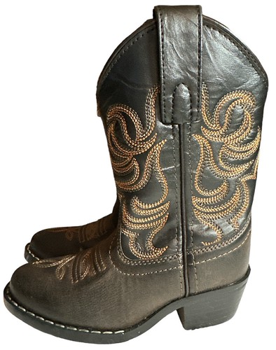 Smoky Mountain Boots Monterey Western 1575C Child’s Size 8.5 R Brown/Black New - Picture 3 of 9