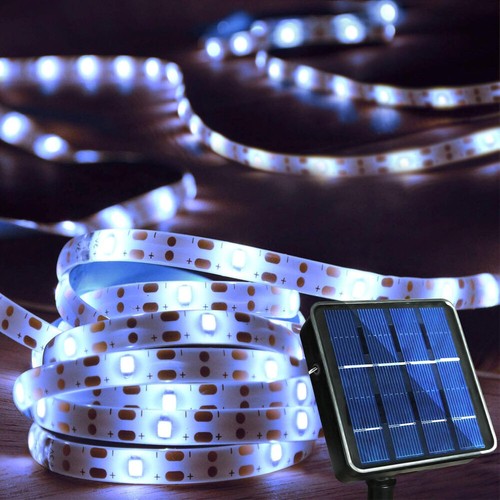 5M Outdoor Solar 150LED Strip Lights Waterproof Garden Flexible Tape Rope Lights - Picture 8 of 27