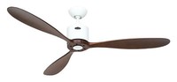 Energiespar Deckenventilator Mit Fernbedienung Aeroplan Eco Weiß / Walnuss 132Cm