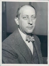 1933 Press Photo NYC Dr Leo Wolman of Columbia Univ Labor Expert - ner33095