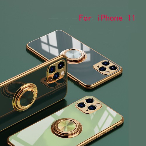 For iPhone 11 7 6 12 8 Phone Protection Case Magnetic Holder Silicone Cover - Picture 2 of 11